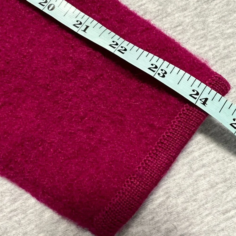 Appleseeds Cardigan Jacket Womens Small Pink Fushia Boiled Wool Cozy Prep Barbie